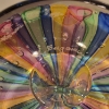 Image 2 : Fantastic Art Glass Creation In Shape Of Sea Urchin 5" Across by 1 1/2" High  Gorgeous Colors