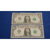 Image 1 : (2) $1 Bank Notes With Unique Repeating Serial Numbers - Face Value: $2.00