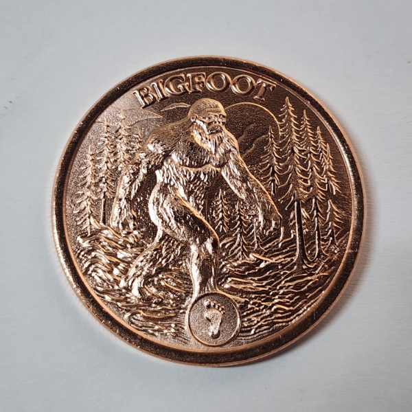 Tales of Old: Bigfoot 1 Ounce .999 Fine Copper Round - Mint Condition