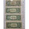 Image 2 : Four US Treasury Blue-Seal Silver Dollar Notes in Protective Binder Page - AFV $4