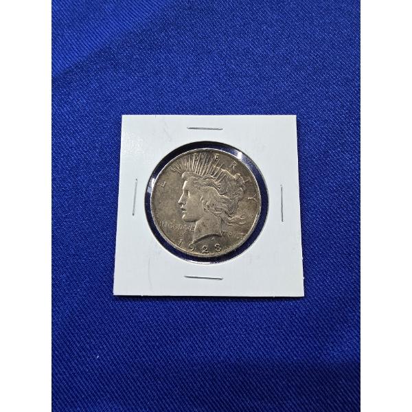 1923 Silver Peace Dollar in Protective Sleeve