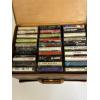 Image 3 : Cassette Player & Case of Cassettes - Emerson Brand - Double Sided Brown Case - Various Cassettes - 