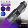 Image 1 : UV Black Light Flashlight - 12 LED 395nm for Inspection of Uranium Glass, Marbles, Money & Bed Bugs