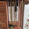 Image 4 : FILLED!!! Vintage Glassique By Richelieu Wood Jewelry Box Armoire With Floral Glass Door