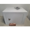 Image 2 : Small White Metal Locking Safe/Storage Measuring 9" X 7" X 6.5" - NEW OPEN BOX - Comes With 2 Keys