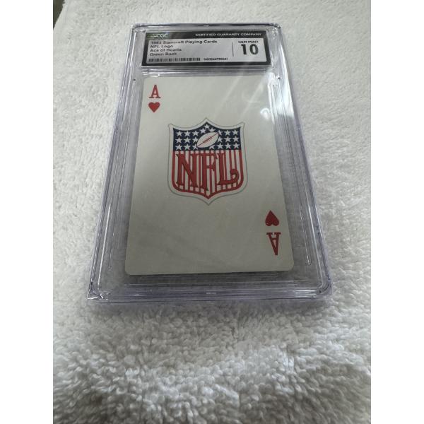 Rare 1963 Stancraft NFL Playing Cards Ace Of Hearts - CGC 10 Gem Mint