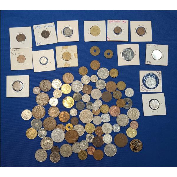Large Collection Of Assorted Foreign Coins 