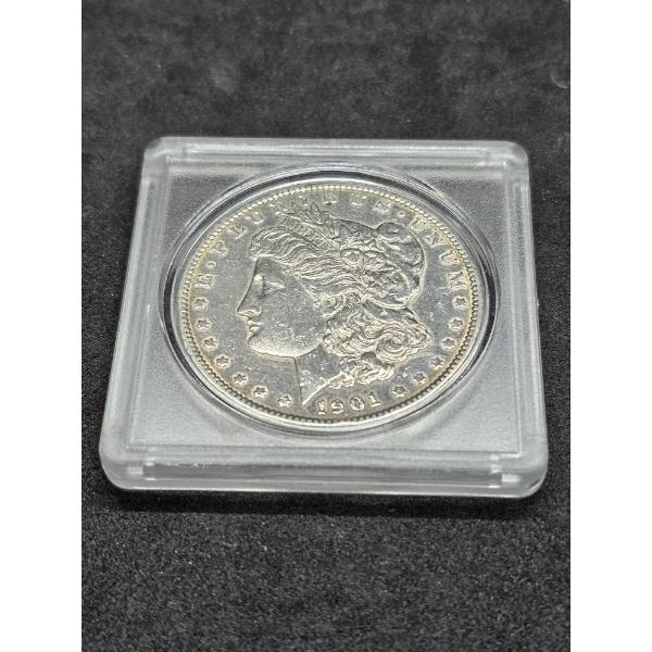 1901-O Morgan 90% Silver Dollar with Protective Case