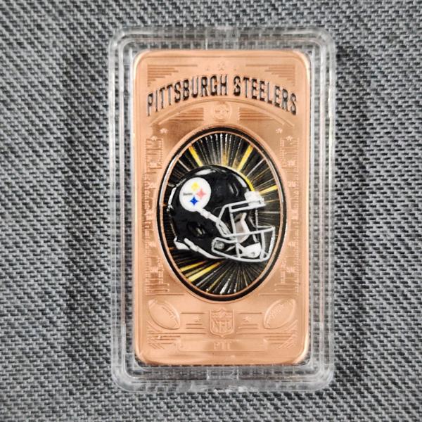 NFL Pittsburgh Steelers One Ounce .999 Fine Copper Bar ~ Pro Football Collection 