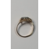 Image 5 : 14K Yellow Gold Women's Vintage Style Ring With Aquamarine - Size 6 - Weight: 2.6g