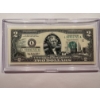 Image 1 : 2003 United States Jefferson CONNECTICUT $2.00 Bill In Hard Case Holder - Mint Condition - RARE