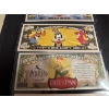 Image 5 : Rare Set Of Disney Dollars - Million Dollar Bills In Protective Holder - Mint Condition