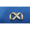 Image 1 : 14K Gold Diamond Infinity Pendant - Weight: 2.5g