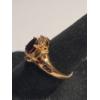 Image 2 : Vintage 10K Yellow Gold Cluster Garnet & Diamond Ring - Size 6 - Weight: 4.3g