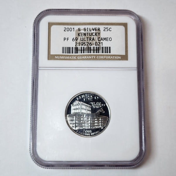 2001-S Kentucky State SILVER Quarter Graded by NGC PF69 Ultra Cameo