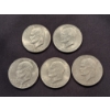 Image 1 : 5 - United States Eisenhower One Dollar Coins - Mint Condition