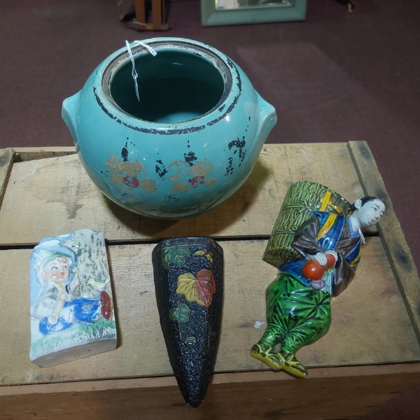 Group Assortment Oriental Art Pottery As Pictured