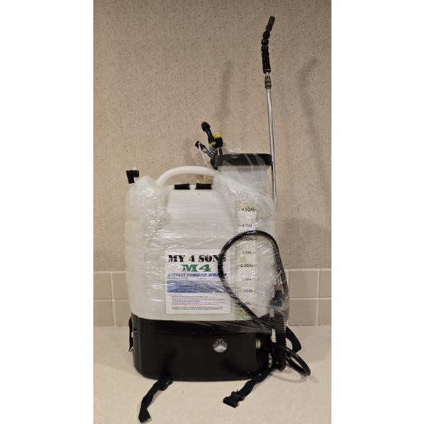 Battery Powered Backpack Sprayer - 4 Gallon - Multiple Nozzles