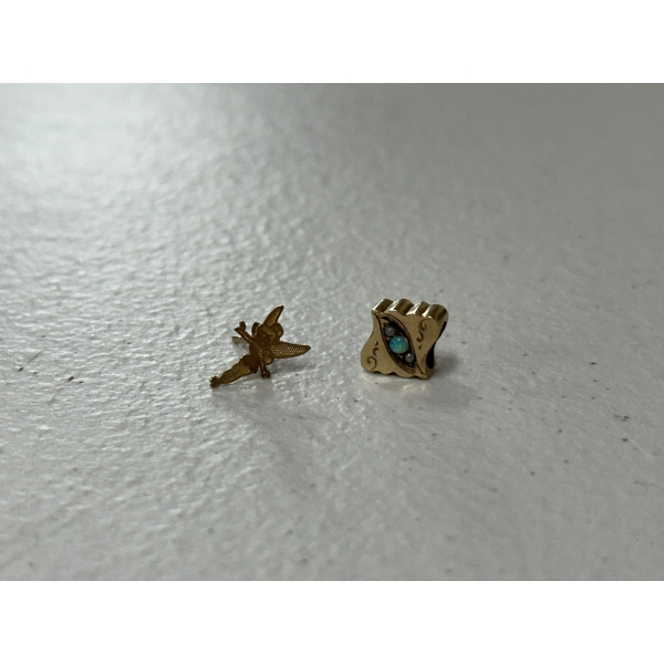 10k Gold Jewelry including Tinker Bell Earring - Total Weight 1.0 Gram