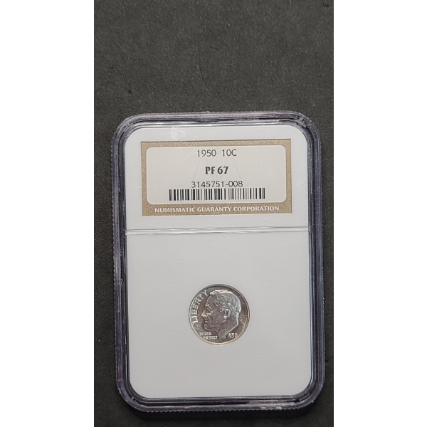 NGC 1950 PF 67 90% Silver Roosevelt Dime
