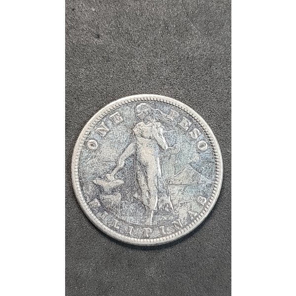 1907-S U.S Philippines One Peso 80% Silver Coin - ASW: 0.5144oz