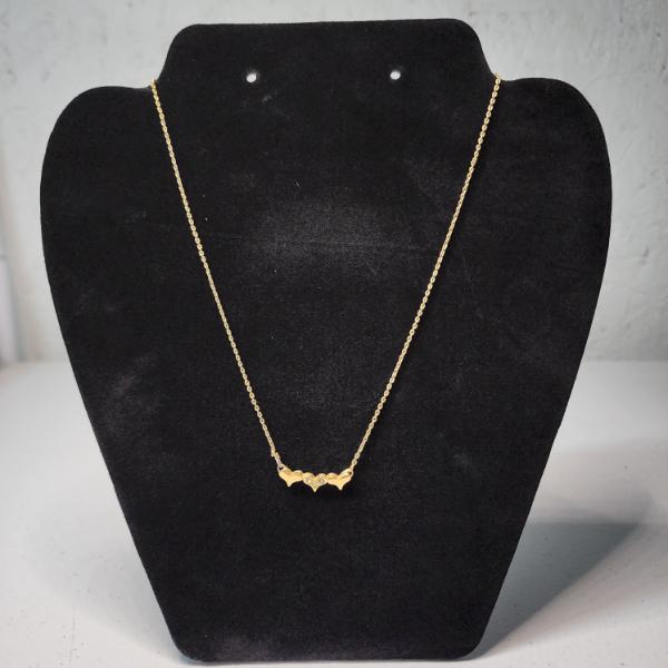 Gorgeous Gold-Tone Fashion Heart Necklace 