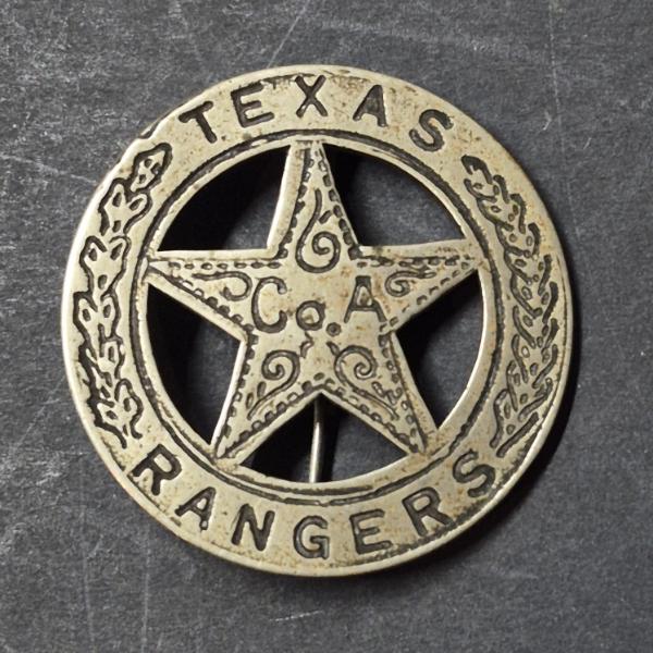 VINTAGE TEXAS RANGER BADGE - CRAFTED FROM MEXICAN COIN - SEE PICS