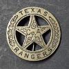 Image 1 : VINTAGE TEXAS RANGER BADGE - CRAFTED FROM MEXICAN COIN - SEE PICS