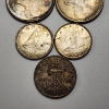 Image 4 : 5 Silver Foreign Coins: 80% Silver Canada Quarters & Dimes, & British Sixpence - Total ASW: 0.4655