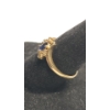 Image 2 : Women's 14K Yellow Gold Marquise-cut Blue Sapphire Ring With Accent Diamonds -Size 6.5 -Weight: 1.8g