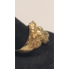 Image 4 : 14K Yellow Gold Lion's Head Statement Ring With Diamonds - Size 10 - Weight: 6.0g