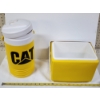 Image 2 : Two Yellow CAT Igloo Branded Cooler & One Gallon Drink Bottle ~ Both Used But In Great Shape!