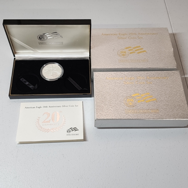 2006 American Eagle 20th Anniversary Silver Coin Set - Including Reverse Proof - See Description! 