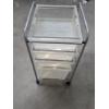 Image 3 : Excellent Condition Plastic 31''x16.6''x18'' Rolling Storage Center, 27''x12''x19'' Metal Rack & 29'