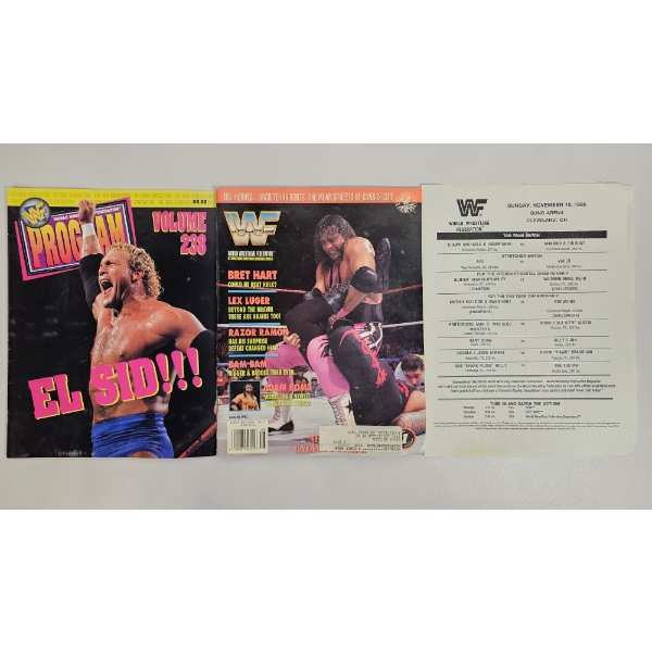 UNIQUE WWF Memorabilia Collection ft. Two Publications and an Authentic Program from 11/96