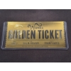 Image 1 : Incredible Vintage Willie Wonka Movie Golden Ticket In Protective Holder - Rare Opportunity!!