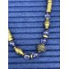 Image 3 : Beautiful Costume Necklace - Purple & Gold Colored - Beaded with Clasp 