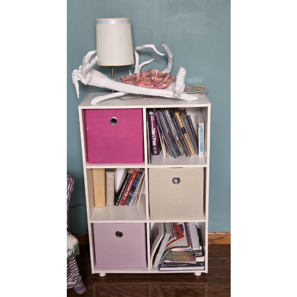 Louisville Home Pickup - Storage Cube Station w Contents - Books & Decor Shown - 35 x 12 x 25