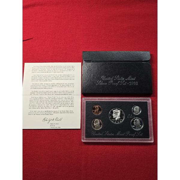 1998- S United States Mint Silver Proof Set 90% Silver