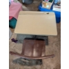 Image 2 : 28" Vintage School Desk With Contents, Games, Books, Paints & More