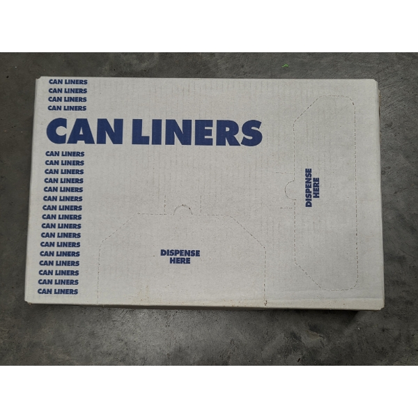 Case Of 1000 Brand New Clear 7-10 Gallon 24''x24'' Trash Can Liners - No Shipping Available