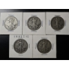 Image 1 : (5) Walking Liberty Half Dollars - 90% Silver - $2.50 FV