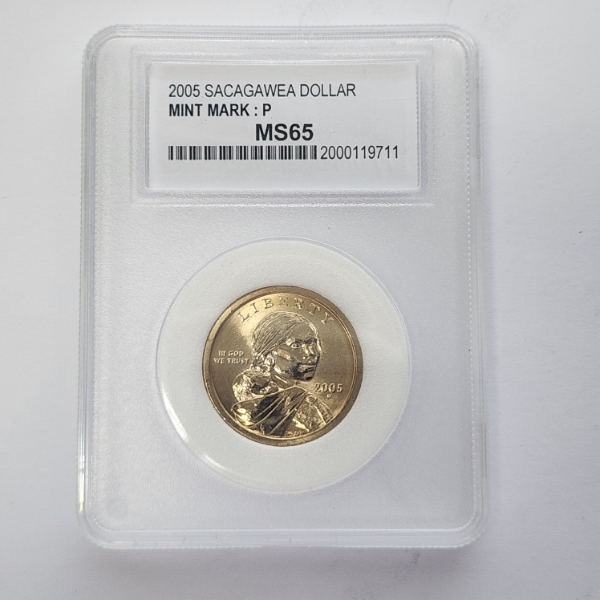 2005-P Sacagawea Dollar Coin - Graded by PCC MS65