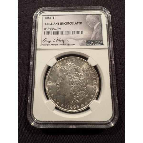 Rare 1885 United States Morgan Silver Dollar - NGC - BU - Designer Grade - Exceptional Coin