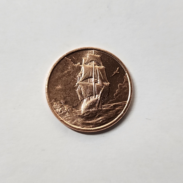 2025 Ascension Island Quarter Dollar 1/4th oz .999 Fine Copper Round