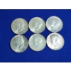 Image 1 : Lot of (6) 1964 Kennedy 90% Silver Half Dollars