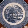 Image 2 : Vintage 7 Pc Royal Ironstone "Currier & Ives" Transferware Dishes - See Pics