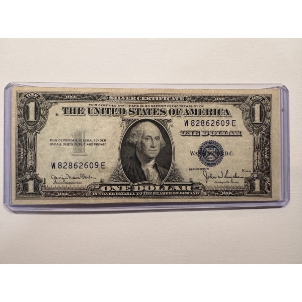 1935 D United States $1.00 Bill Silver Certificate In Protective Holder - Mint Condition