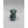 Image 2 : Degenhart Glass Dog Figurine - Blue Marbleized - ~2.5 inches