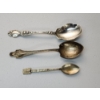 Image 1 : 3 Intricate Sterling Silver Spoons - Total Weight: 58.8g